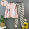 Pijamas calientes modificados para requisitos particulares del paño grueso y suave de las señoras del bordado del unicornio