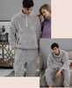 Ropa de descanso unisex de dos piezas de forro polar ultrasuave
