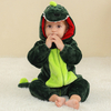Mono encapuchado adorable de una pieza del dinosaurio del bebé de la felpa del paño grueso y suave para los niños Custome 