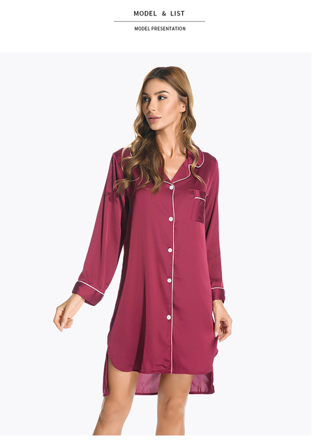 Ropa de dormir suave sedosa de las mujeres atractivas y elegantes de los pijamas del satén del poliéster buena para Lingerwear 