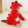 Mono encapuchado adorable de una pieza del dinosaurio del bebé de la felpa del paño grueso y suave para los niños Custome 
