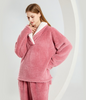 Ropa de estar por casa de forro polar ultrasuave de dos piezas para relajarse 