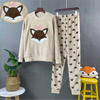Pijamas calientes modificados para requisitos particulares del paño grueso y suave de las señoras del bordado del unicornio