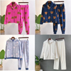 Conjunto de pijama de forro polar con certificación Oeko-tex, estampado de estrellas y cremallera con puños