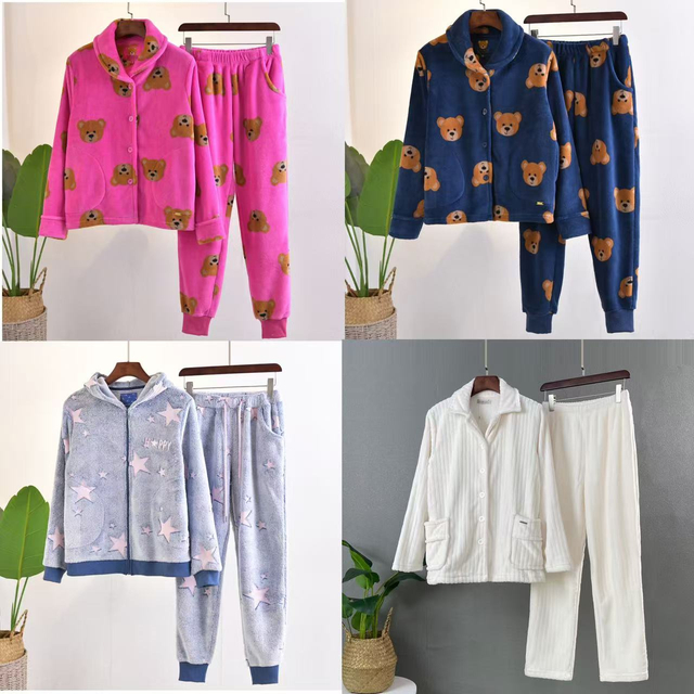 Conjunto de pijama de forro polar con certificación Oeko-tex, estampado de estrellas y cremallera con puños
