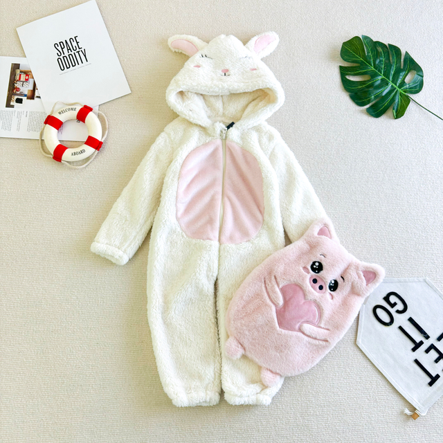 Kigurumi de bebé con capucha de felpa polar Oeko-tex para niños pequeños