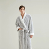 Albornoz de lana de felpa de lujo para hombres y mujeres: bata larga suave, cálida y acogedora con cuello chal 