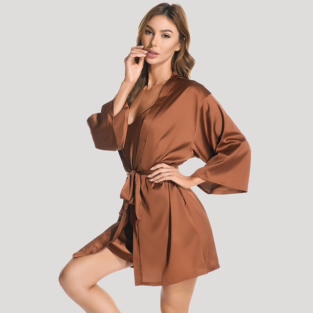 Pijama de satén suave y sedoso de poliéster, ideal para dormir, ropa interior, pijama relajante, elegante y atractivo en casa 