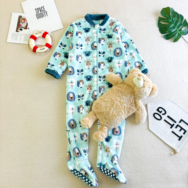 Kigurumi de bebé con capucha de felpa polar Oeko-tex para niños pequeños
