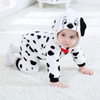 Mono encapuchado adorable del kigurumi del onesie del perrito del bebé de la felpa de la felpa para los niños custome 