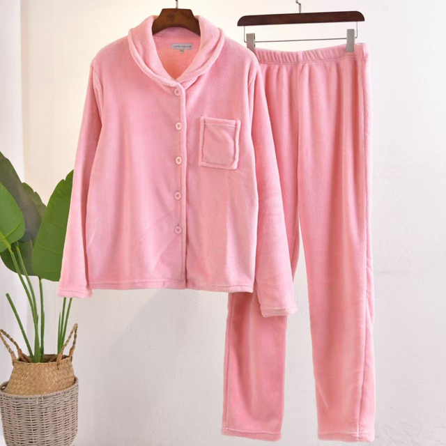 El pijama de felpa cálido OEKO-TEX establece ropa de dormir