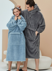 Sudadera con capucha ultrasuave de forro polar de gran tamaño para hombres y mujeres