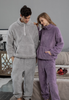 Ropa de descanso unisex de dos piezas de forro polar ultrasuave