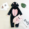 Kigurumi de bebé con capucha de felpa polar Oeko-tex con temática animal